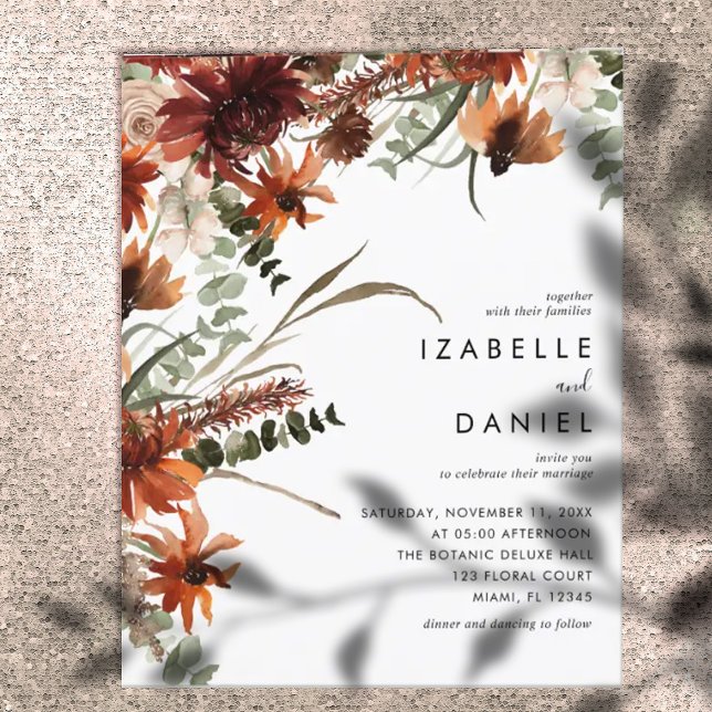 Lámina Boda Rústico de Terracotta de otoño presupuestado (Subido por el creador)