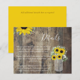 Lámina BODA Rústico del Girasol - Presupuesto