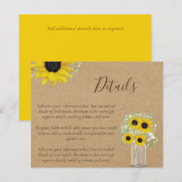 Lámina BODA Rústico del Girasol - Presupuesto