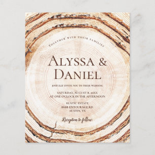 Lámina Boda Rústico Presupuestario Personalizado de Grano