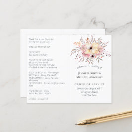 Lámina Boda Rústico Rubor Pink Floral Sage