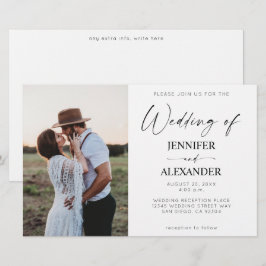 Lámina Boda simple 2 de caligrafía blanca y negra de pres