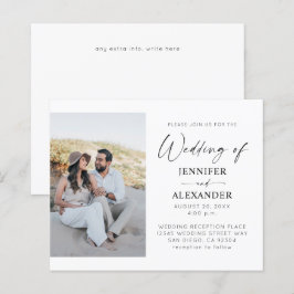 Lámina Boda simple de caligrafía blanca y negra de presup