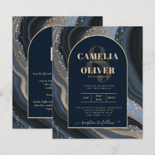 Lámina Boda STARRY NIGHT de la Marina LeahG Blue Gold Aga