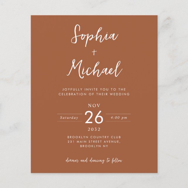 Lámina Boda Terracotta de QR (Anverso)