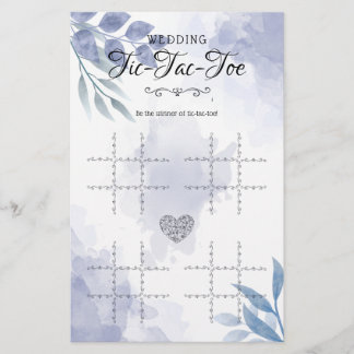 Lámina Boda Tic-Tac-Toe Juego De Mesa Decorativo Floral
