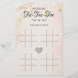 Lámina Boda Tic-Tac-Toe Juego De Mesa Decorativo Floral