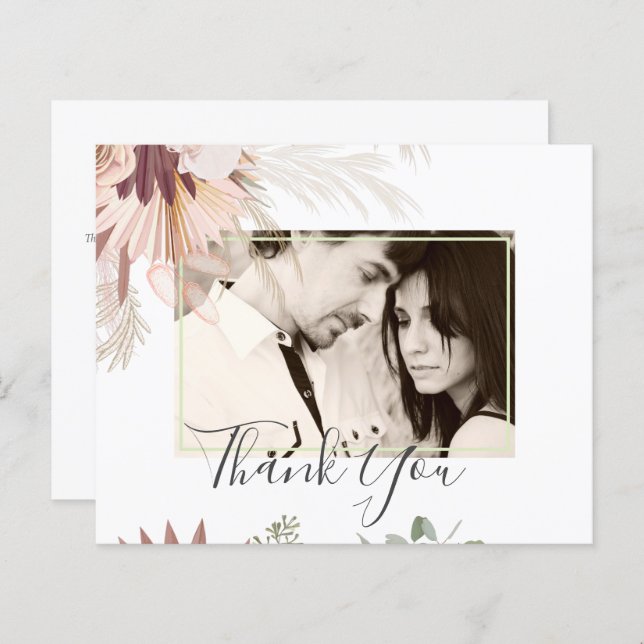 Lámina Boda Tropical de Borgoña Pampas (Anverso / Reverso)