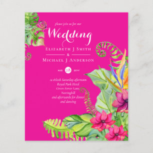 Lámina Boda tropical de palma invita a la marina de jengi