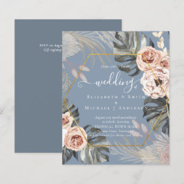 Lámina Boda TROPICAL GRAVE PAMPAS de bajo coste