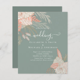 Lámina Boda Tropical Pampas Grass Terracotta