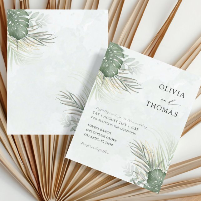 Lámina Boda Tropical Verde Palms PRESUPUESTO  (Subido por el creador)