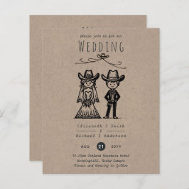 Lámina Boda Vaquero Personalizado Bride Groom