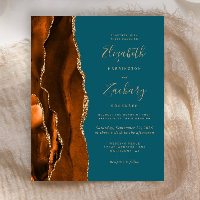 Lámina Boda Verde azulado de Agate Naranja Quemado de Pre (Subido por el creador)
