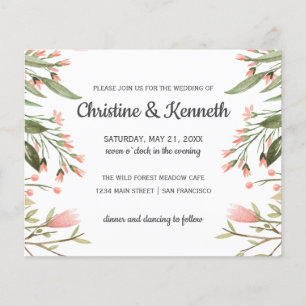 Lámina BODA verde rosa de la flor BUDGET Meadow