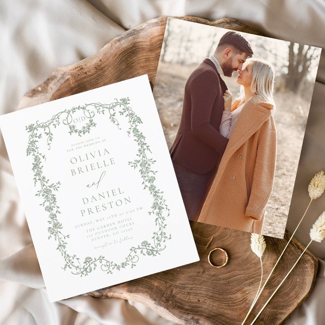Lámina Boda verde sabio de foto francesa victoriana de pr (Subido por el creador)