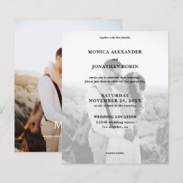 Lámina Boda vertical de fotos blancas y negras de presupu