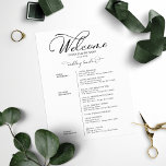 Lámina Boda Weekend Itinerary Timeline Elegant<br><div class="desc">Boda Weekend Itinerary Timeline Elegant</div>