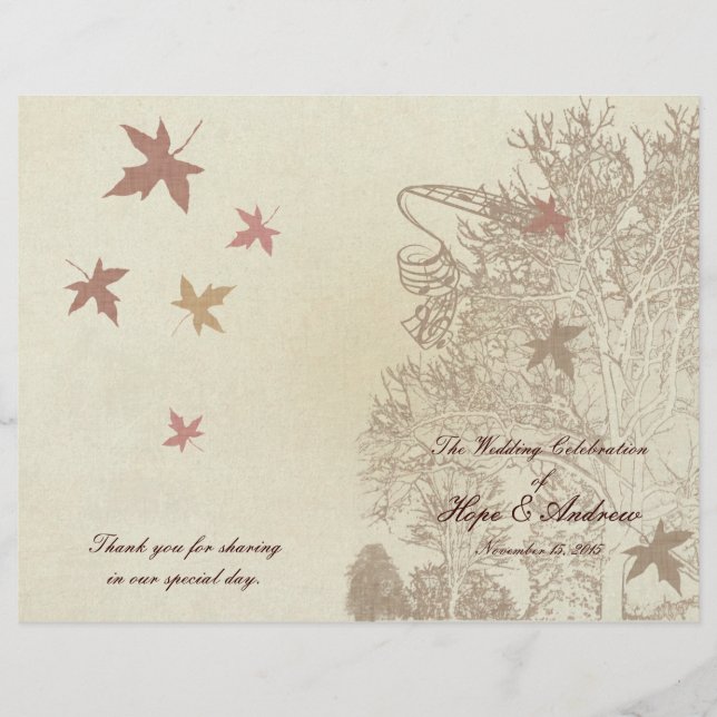 Lámina Bodas de árbol marrón (Anverso)