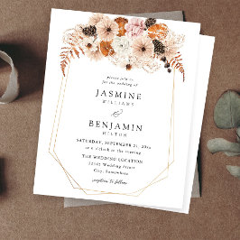 Lámina Bodas Florales Rústicas Champagne Beige Naranja Pr