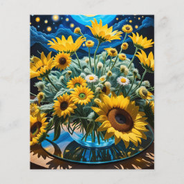 Lámina Bodegón Flores y Noche 1 - 001