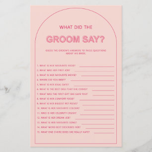 Lámina Bohemio ¿qué dijo el novio de la ducha de novia?