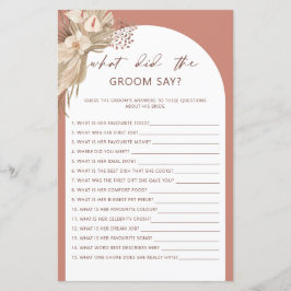 Lámina Bohemio ¿qué dijo el novio de la ducha de novia?