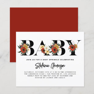 Lámina Boho Anemone Invitación a la Espoleta Botánica del