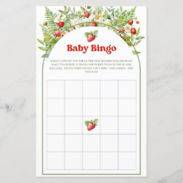 Lámina Boho Arch Berry Sweet Strawberry Baby Bingo Juego