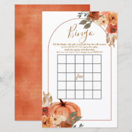 Lámina Boho arch Terracota Pumpkin Bingo Floral