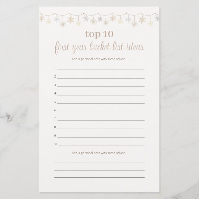 Lámina Boho Baby Shower Game Advice para el primer año de (Anverso)