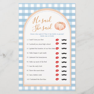 Lámina Boho Boho Blue Gingham Dijo Que Dijo Juego