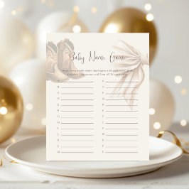 Lámina Boho Boots O Bows Género Revelan Juego De Nombre D