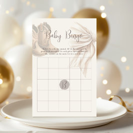 Lámina Boho Boots O Bows Juego De Bingo Revelador De Géne