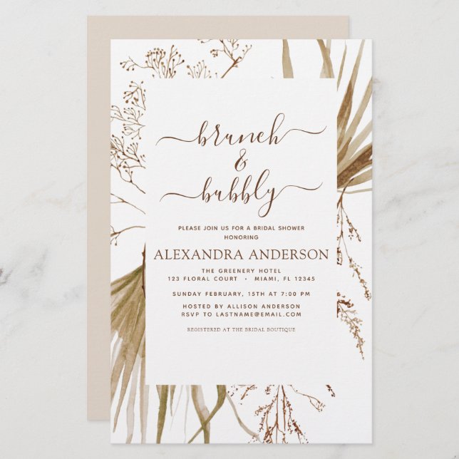 Lámina Boho Brunch y Bubbly (Anverso / Reverso)