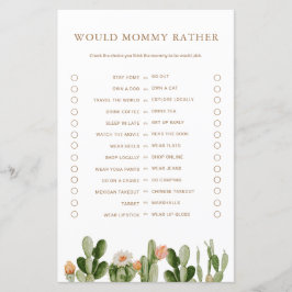 Lámina Boho Cactus Baby Shower Podría Matir Más Bien El J