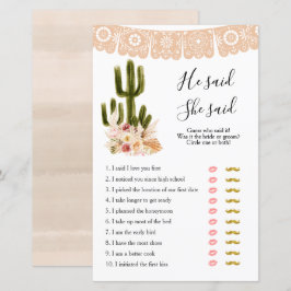 Lámina Boho Cactus Taco acerca del amor Dijo que dijo jue