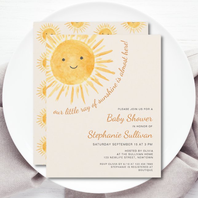 Lámina Boho de presupuesto Ray de la invitación de Sunshi (Subido por el creador)
