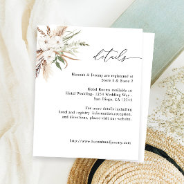 Lámina Boho de verano floral blanca de presupuesto