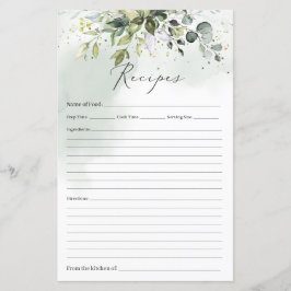 Lámina Boho Eucalipto verde follaje dorado juego de recet