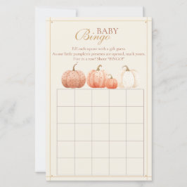 Lámina Boho Fall Polka Dot Pumpkins Baby Shower Bingo