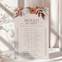 Boho Fall Prefiere Un Juego De Ducha De Novias