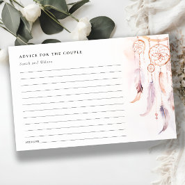 Lámina Boho Feather Dreamcatcher Wedding RSVP Código QR