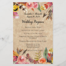 Boho Feathers Flores Flores Boda Rústico