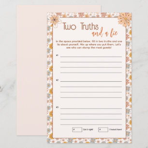 Lámina Boho Floral dos verdades y un juego de mentiras