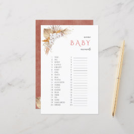 Lámina Boho Floral Name Baby Animals Juego de Baby Shower