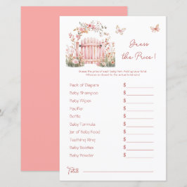 Lámina Boho Floral Pink Garden Baby Shower Precio Adivant