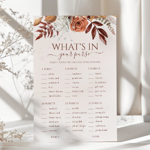 Lámina Boho Floral ¿Qué hay en tu juego de Boda de bolsos