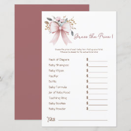 Lámina Boho Floral Rosa Bow Chica Baby Shower Precio Adiv