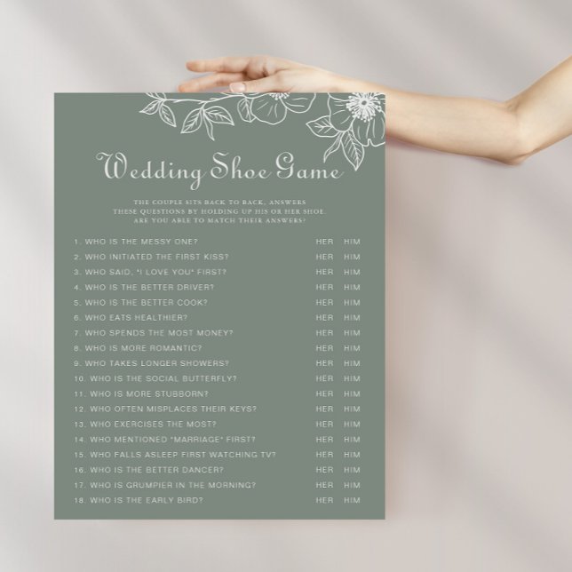 Lámina Boho Green Destination Floral Boda ShoJuego de zap (Subido por el creador)